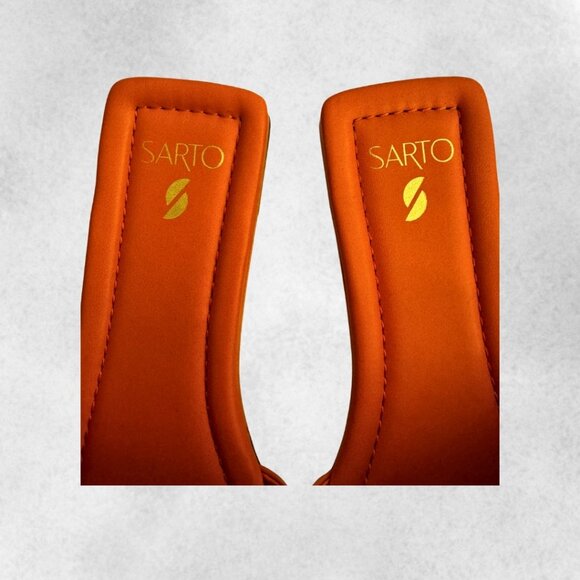 Franco Sarto Bordo Slippers in Orange Leather - Picture 4 of 6